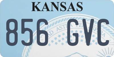 KS license plate 856GVC