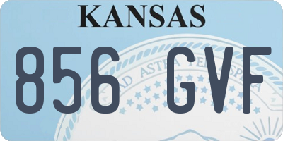 KS license plate 856GVF