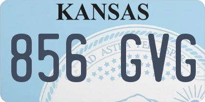 KS license plate 856GVG