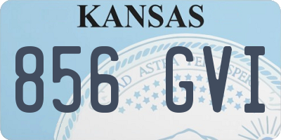 KS license plate 856GVI