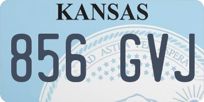 KS license plate 856GVJ