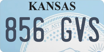 KS license plate 856GVS
