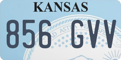 KS license plate 856GVV