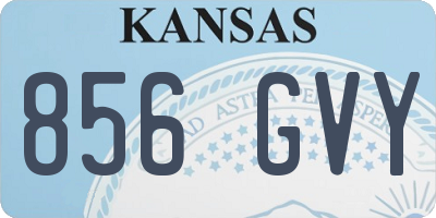 KS license plate 856GVY