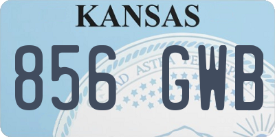 KS license plate 856GWB