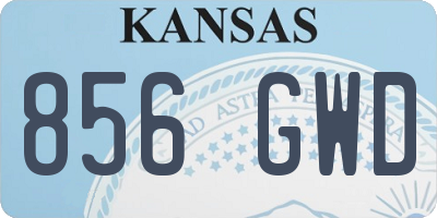 KS license plate 856GWD