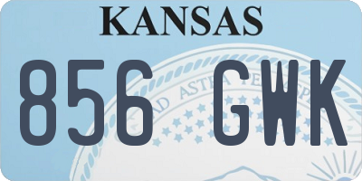KS license plate 856GWK