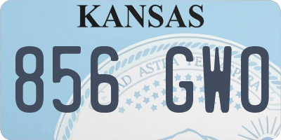 KS license plate 856GWO
