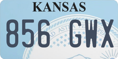 KS license plate 856GWX