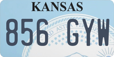 KS license plate 856GYW