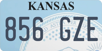 KS license plate 856GZE
