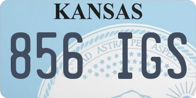 KS license plate 856IGS