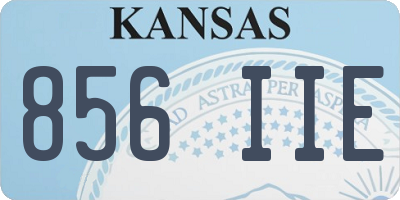 KS license plate 856IIE