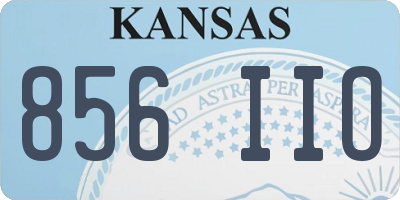 KS license plate 856IIO