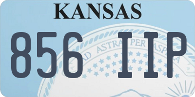 KS license plate 856IIP