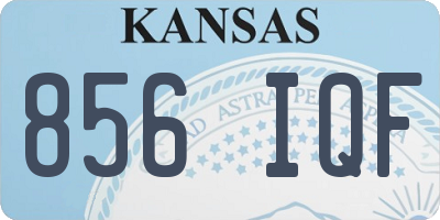 KS license plate 856IQF