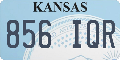 KS license plate 856IQR