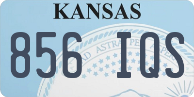 KS license plate 856IQS