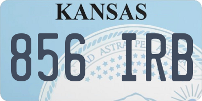 KS license plate 856IRB