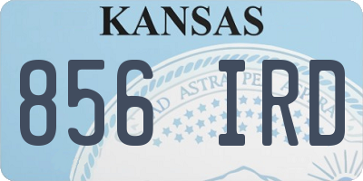 KS license plate 856IRD
