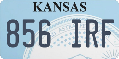 KS license plate 856IRF