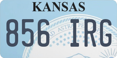 KS license plate 856IRG