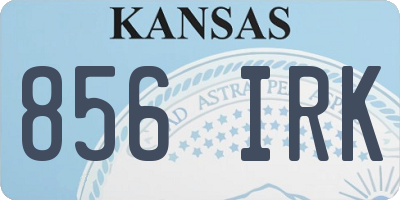 KS license plate 856IRK