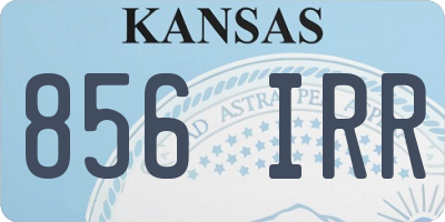 KS license plate 856IRR