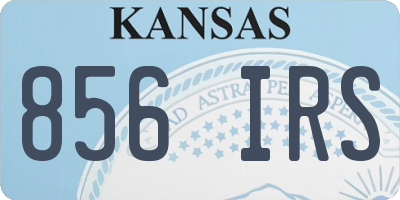 KS license plate 856IRS
