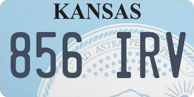 KS license plate 856IRV