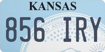 KS license plate 856IRY