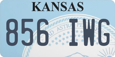 KS license plate 856IWG