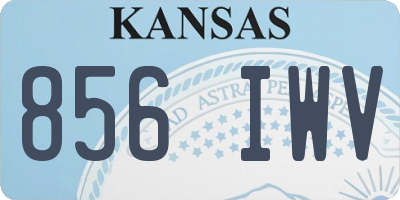 KS license plate 856IWV