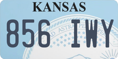 KS license plate 856IWY