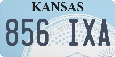KS license plate 856IXA