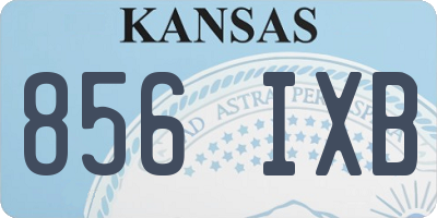KS license plate 856IXB
