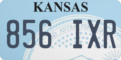 KS license plate 856IXR
