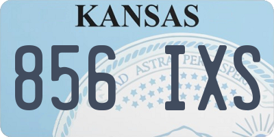 KS license plate 856IXS