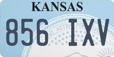 KS license plate 856IXV