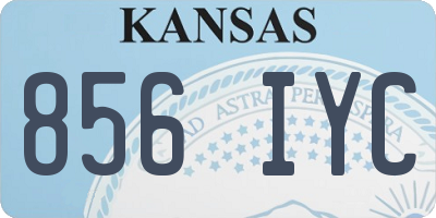 KS license plate 856IYC