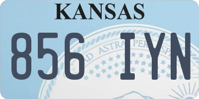 KS license plate 856IYN