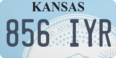 KS license plate 856IYR
