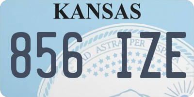 KS license plate 856IZE