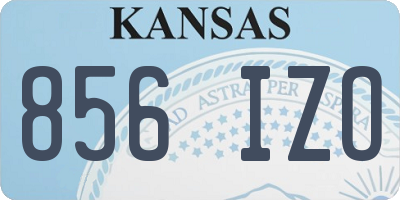 KS license plate 856IZO