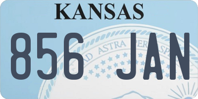 KS license plate 856JAN