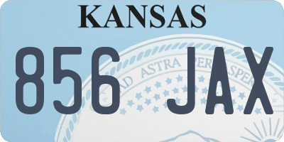 KS license plate 856JAX