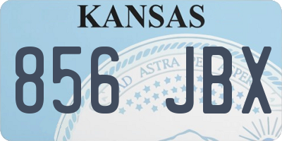 KS license plate 856JBX