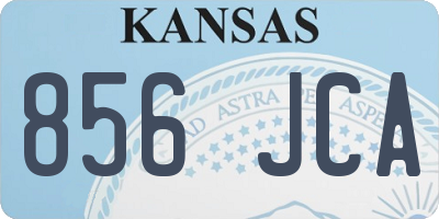 KS license plate 856JCA