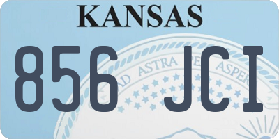 KS license plate 856JCI