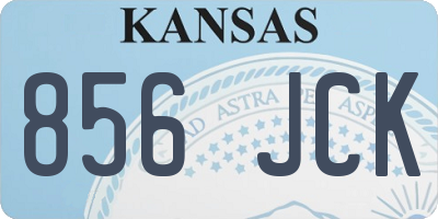 KS license plate 856JCK